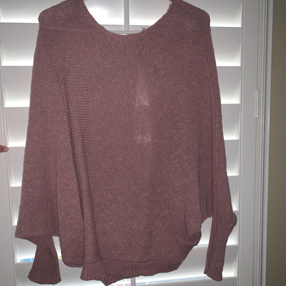Size Small Pink Knitted Sweater With An Open Back